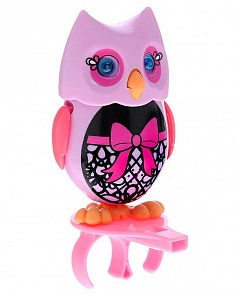 Сова с кольцом, светло-фиолетовая с розовыми крыльями и бантиком (Silverlit, 88285-6)